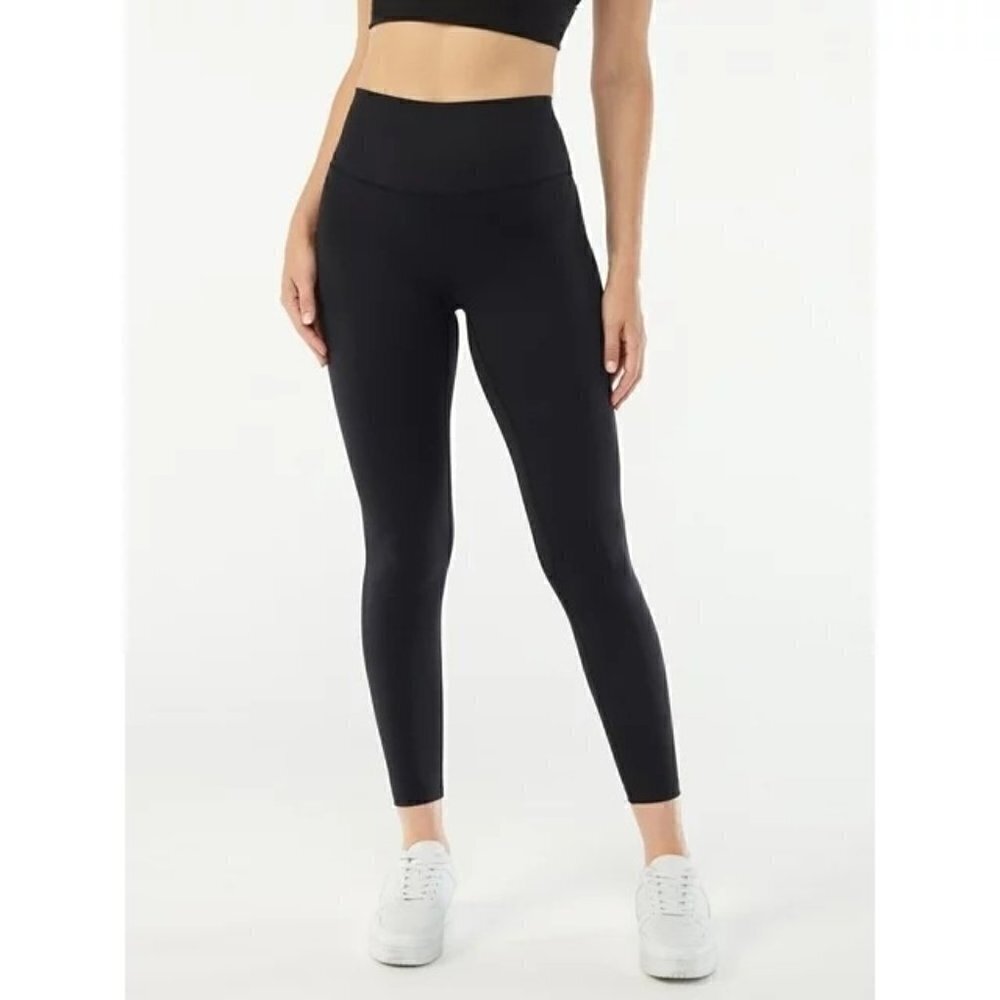 Sofia Vergara Active Black High Rise Cropped Athletic Leggings XXL